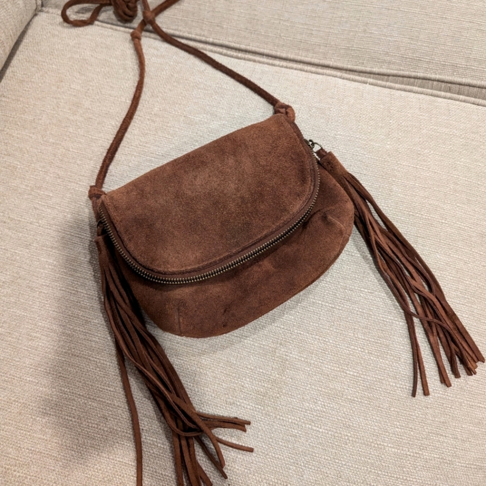 Urban Outfitters Kimchi Blue Genuine Suede Crossbody Bag